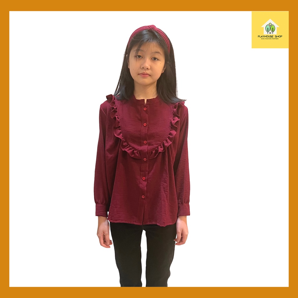 Play House - Kemeja Fashion Blouse Kids Anak Perempuan Umur 6-15 Tahun