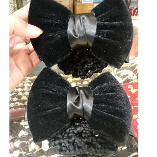 Stok Terbatas pita harnet/ jepit harnet polos hitam