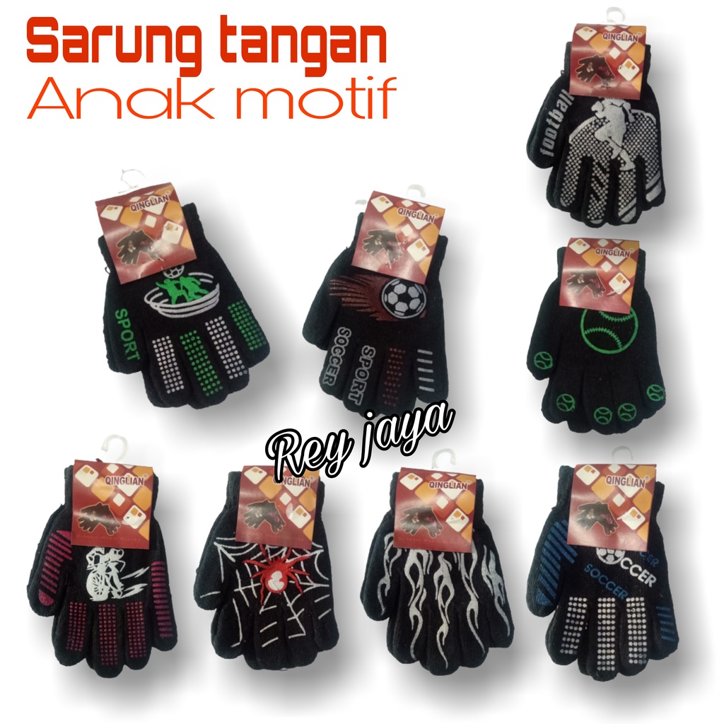 Sarung Tangan Motor Anak Anak Kecil Laki Laki Perempuan Import Bahan Rajut Full Jari Umur 3 sampai 8 Tahun Premium Murah