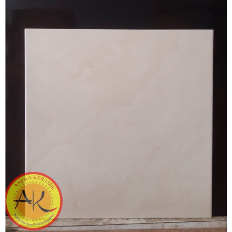 Keramik Lantai Ruangan Motif Salur Marmer Glossy Kilap 40x40 Siantar Beige