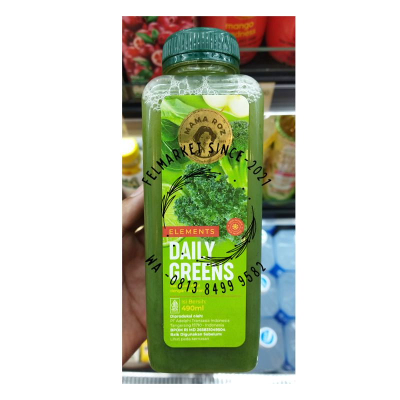 

Mama rozz juice daily greens | jus sayuran campur buah original | 490 ml