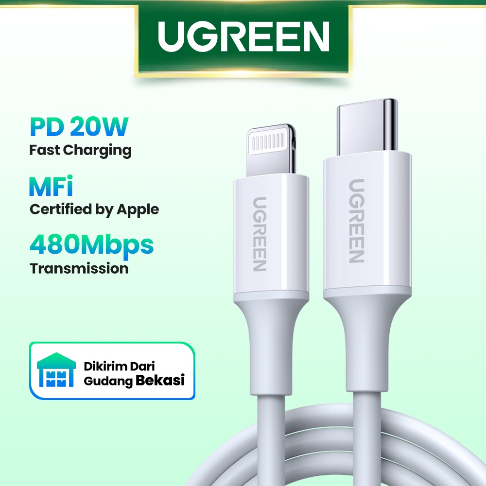 【Stok Produk di Indonesia】Ugreen Kabel Data / Charger MFi USB Tipe C Ke Lightning Panjang 1.5m Untuk iPhone 14 / 13pro Max 13 / 12 / 11 / XS / XS Max / XR / X / 8 / 8plus / 7w / 18d Sepatu Sneakers Olahraga Model Pro Untuk Pria