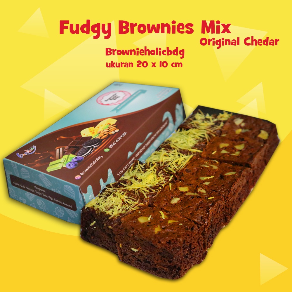 

Fudgy Brownies Mix Sekat Choco Cheese