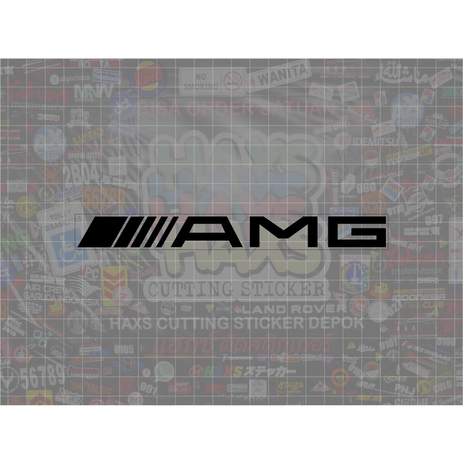 Cutting Sticker AMG Ukuran 20 Cm Untuk Motor Mobil