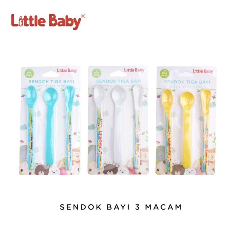 Little Baby Sendok Spoon Isi 3 / Sendok Makan Bayi