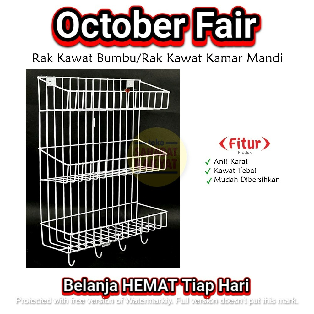 Rak Kawat Bumbu/Rak Kawat Kamar Mandi