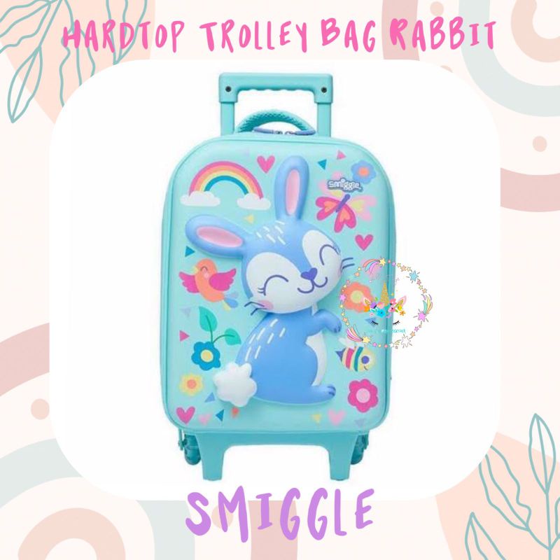 SMIGGLE HARDTOP ANIMALIA RABBIT TROLLEY BAG ORIGINAL TAS TROLI ANAK SD