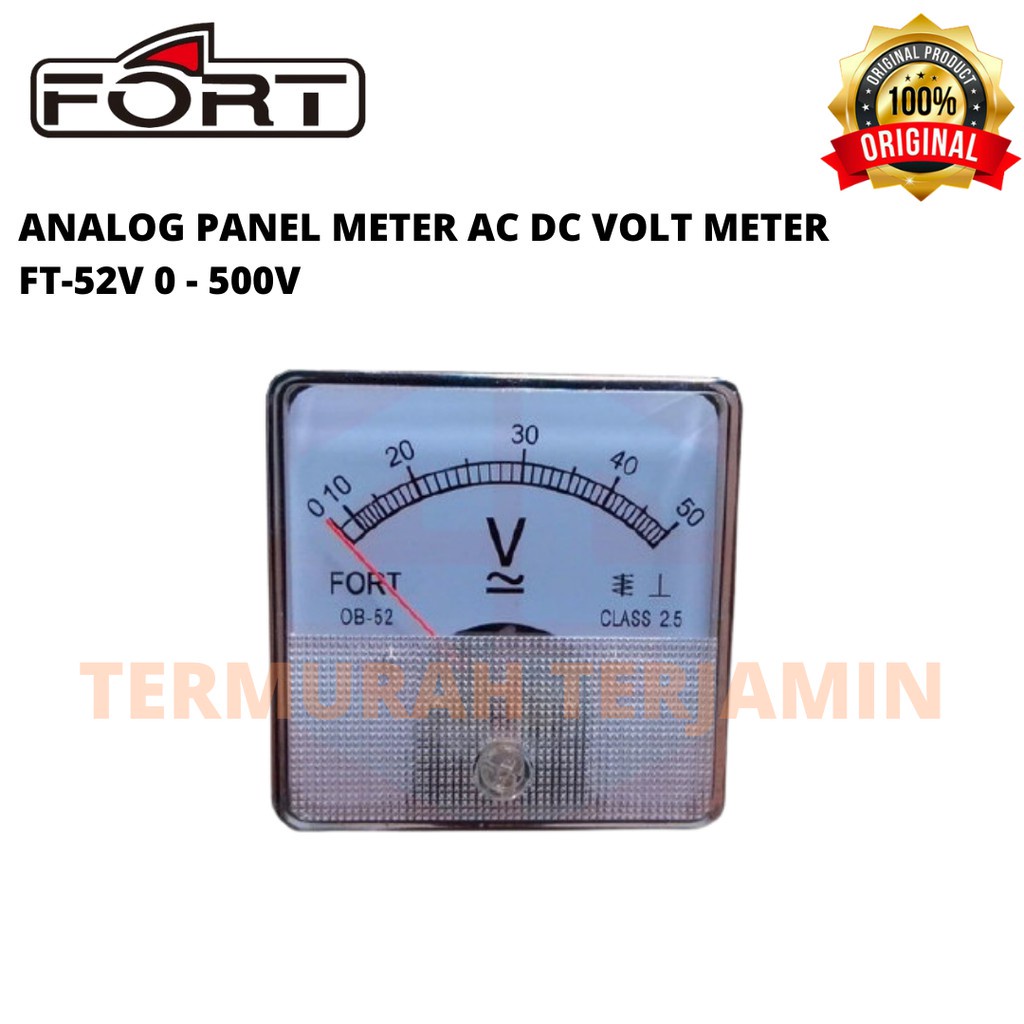 ANALOG PANEL METER AC DC VOLT METER FT-52V 0 - 500V