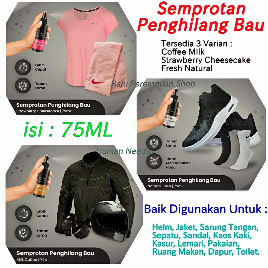 Semprotan Penghilang Bau/Pengharum Ruangan/Parfum Universal untuk semua tempat/Pewangi Barang