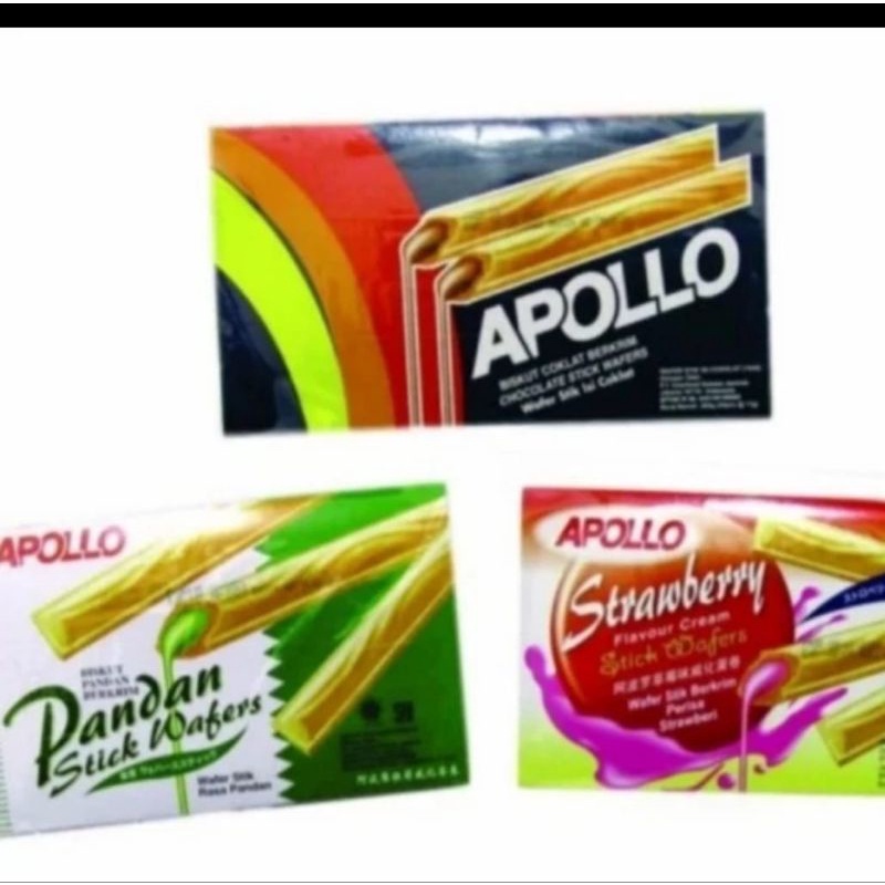 

Wafer Stick APOLLO 24 pcs./Cokelat, Strawberry, Pandan.