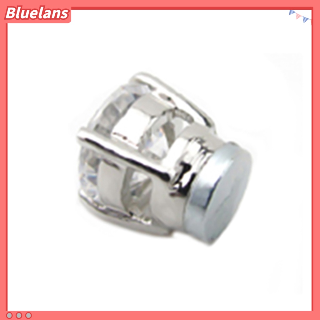Bluelans Earrings 4 Claws Design Non-Piercing Alloy Magnet Rhinestone Inlaid Ear Stud