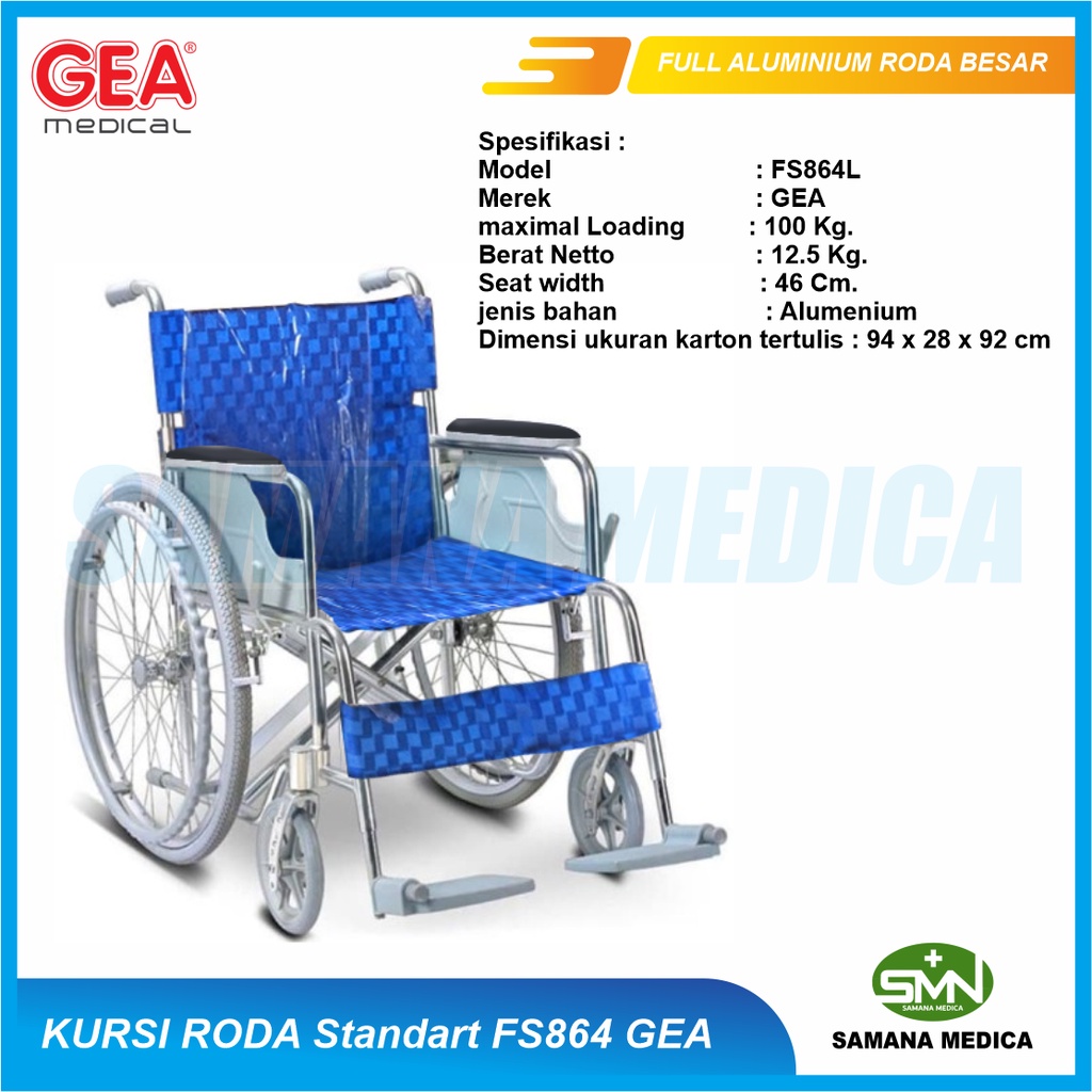 Kursi Roda Wheel Chair Travelling FS864 GEA Roda Hidup Promo Murah