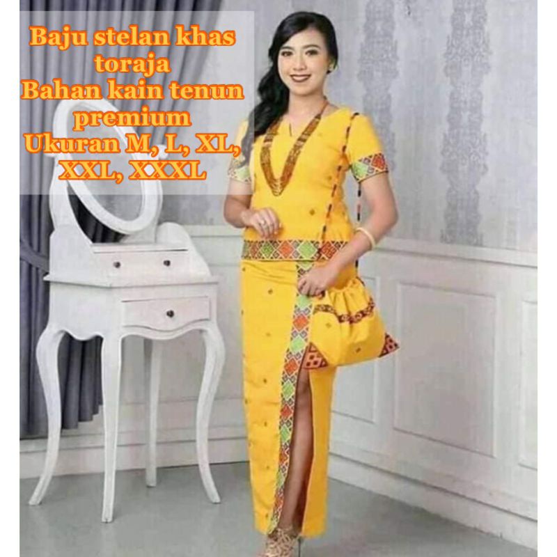 BAJU SET / SETELAN TENUN WANITA PABINTIK BAJU TORAJA