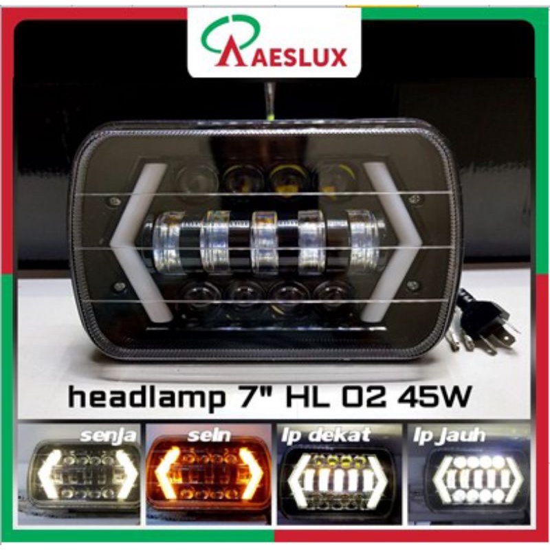 Headlamp Jeep Kotak 7inc 45W HL02