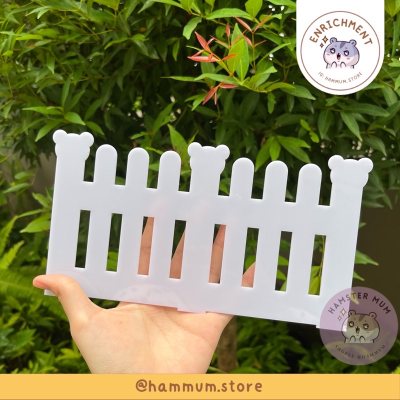 Pagar Hamster | Hamster Fence | Hiasan Dekorasi Kandang Acrylic | Pagar Acrylic Pembatas Kandang