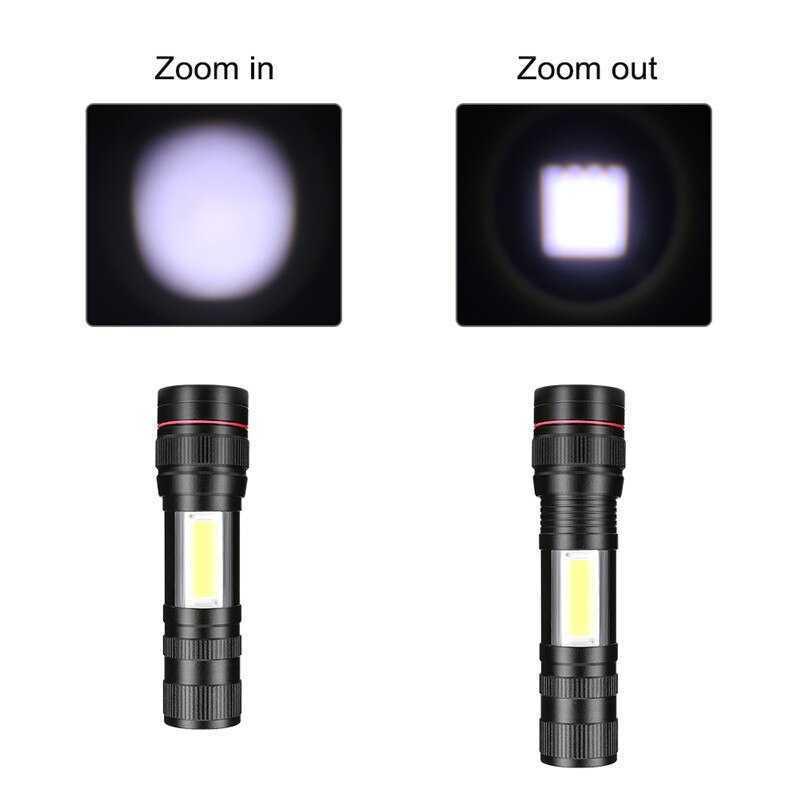 TaffLED Senter LED Outdoor USB Rechargeable XPE-T6 + COB 200 Lumens - 1520