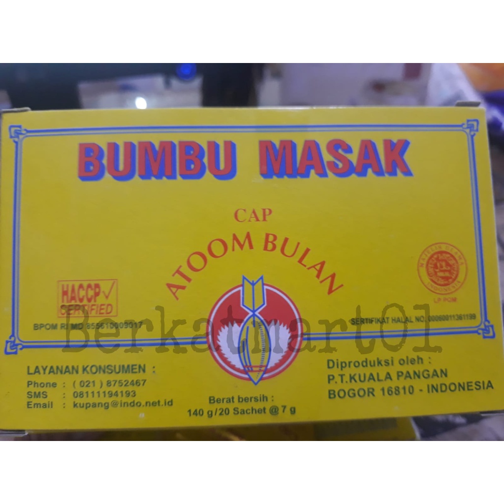 Bumbu Masak Cap Atom Bulan 1 box 20x7g