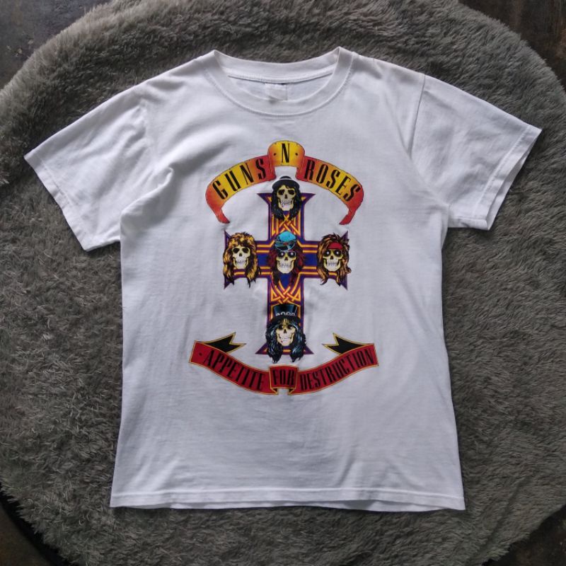 tshirt band guns n roses seceond vintage bekas preloved