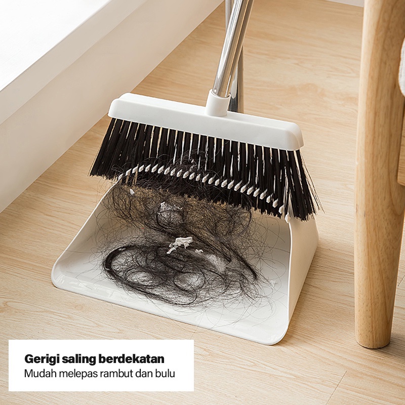 Broom Set Wiper 2in1 Sapu Dengan Pengki Praktis Dengan Fitur Penyaring