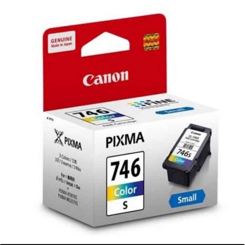 Catridge Ink Canon Pixma CL 746 S Color ( Cyan Magenta Yellow ) Tinta Printer 746s Warna Merah Kuning Biru Original For Untuk Printer IP2870S/MG2570S/MG2577S/MG3070/MG3077/TR4570S/TS207/TS307/TS3170S/TS3177S/TS3470