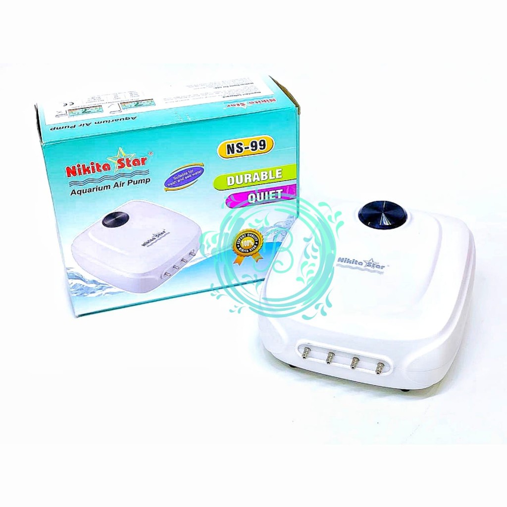 Nikita Star NS-99 Aerator 4 Lubang NS 99 Air Pump Pompa Udara Aquarium Aquascape Nikita Star 99