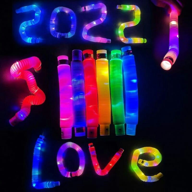 Pop light mainan viral pop tube pipa LED