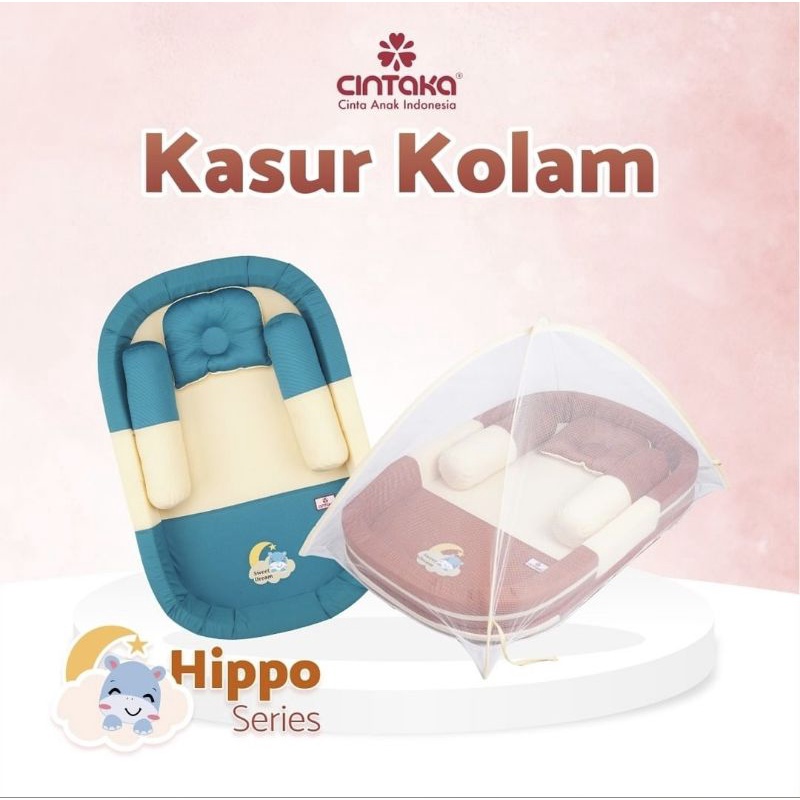 [3 kg] Cintaka Kasur Bayi Kolam Bumper + Kelambu (Bisa Dilepas) Hippo Series - TCK 2742