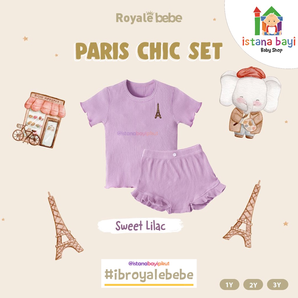 Royale bebe Paris Chic Set /Setelan anak perempuan