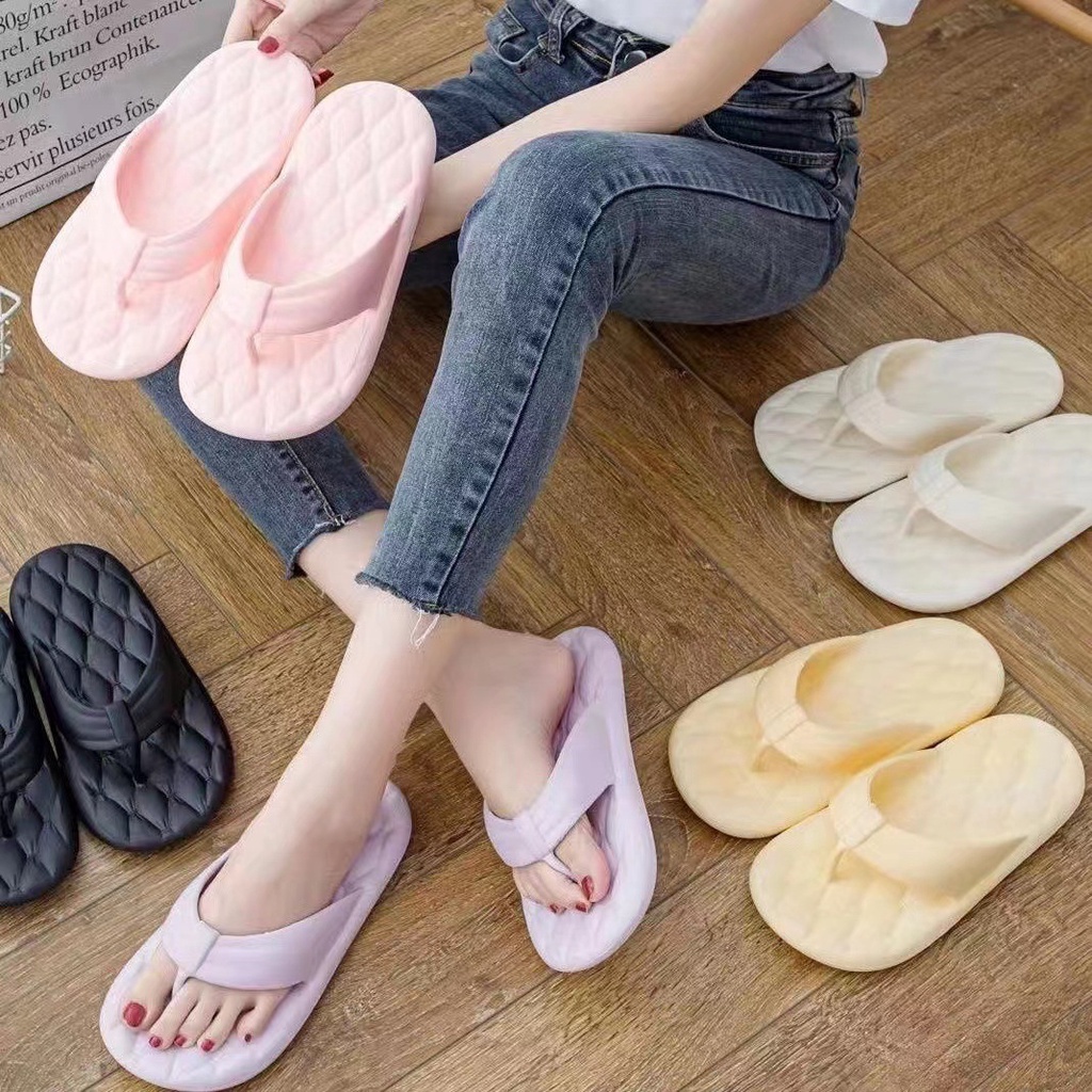 ♫ Megata ♫ SJ012 Sandal jepit wanita unik lucu / sandal flip flop anti slip kekinian 2022 import