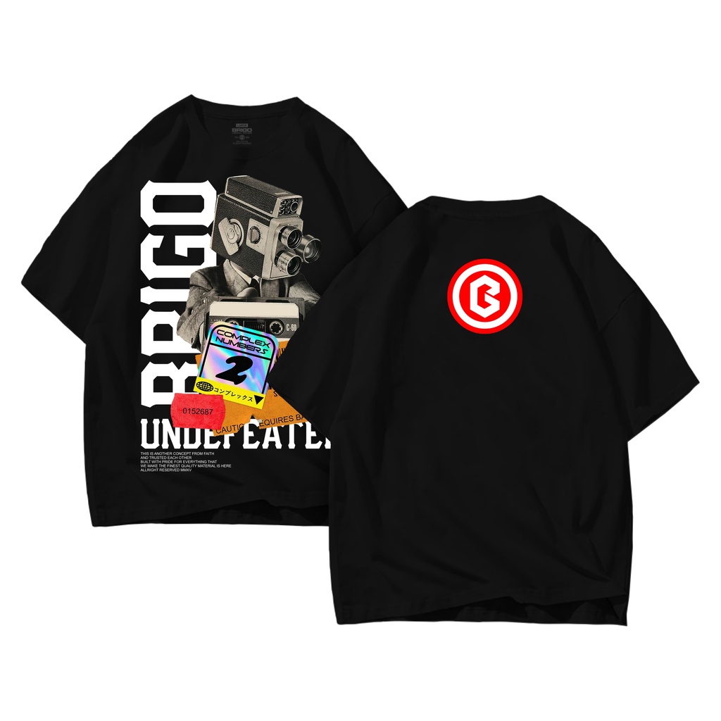 BRIGO Kaos Oversize UNDIFEATED FRONT II Kaos Oversize Print DTF II Kaos Jumbo Size Pria &amp; Wanita