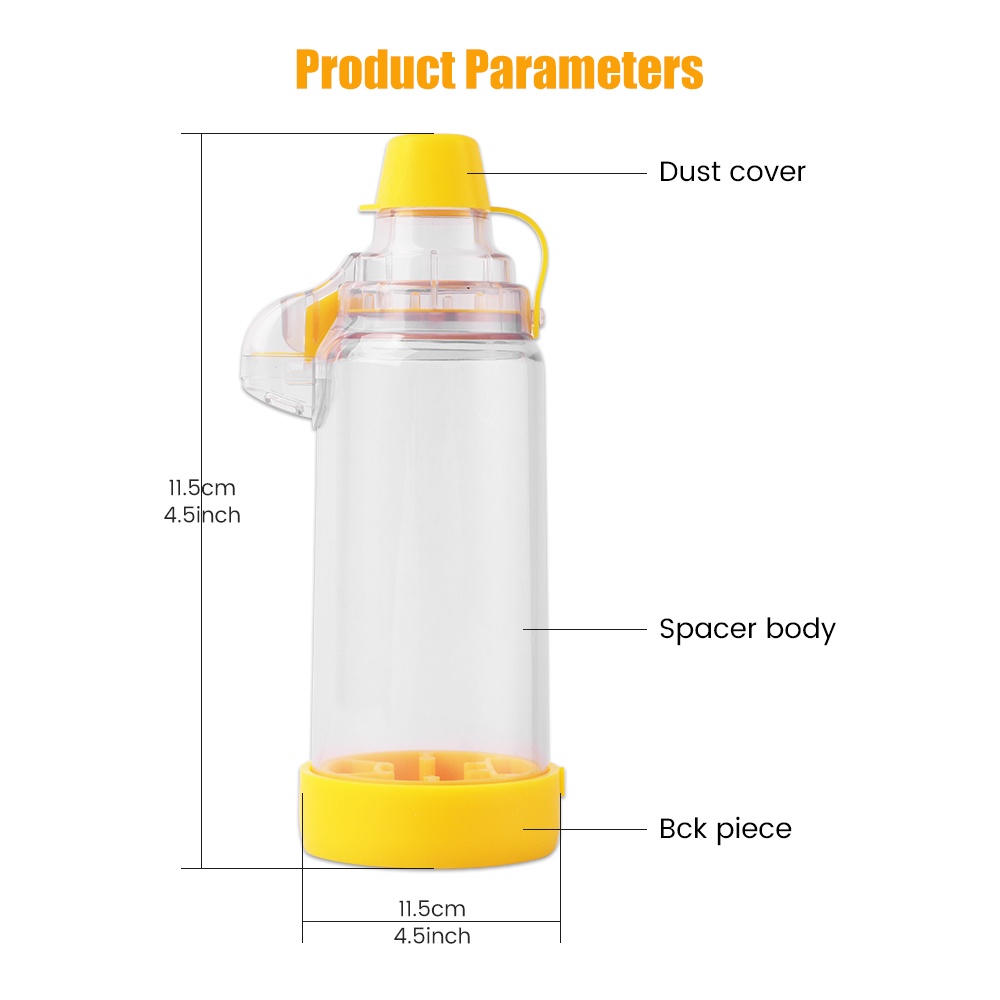 Salorie Asma Spacer Inhaler Spacer Device Silikon Aerosol Cabin Aerosol Chamber Untuk Dewasa/Anak/Bayi