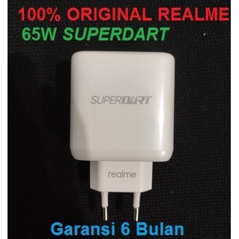 Realme Adaptor Kepala Charger 65W Superdart Fastcharging Original 100%