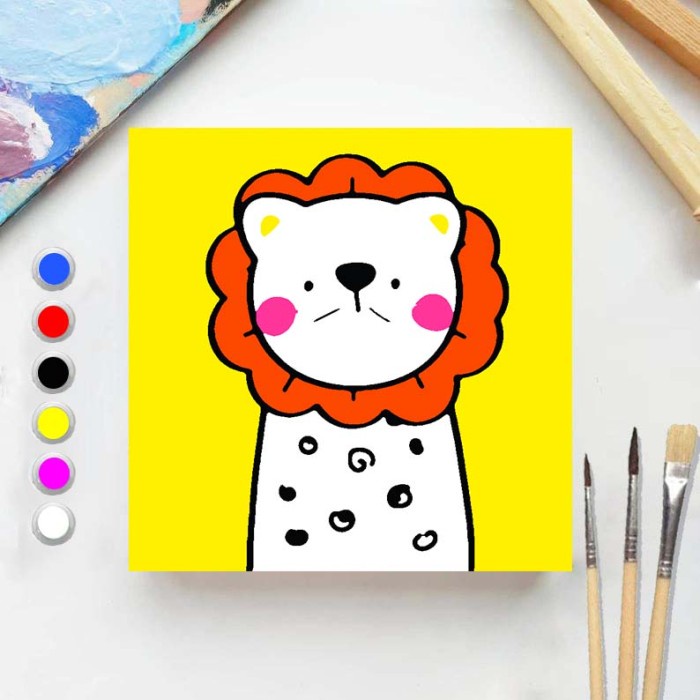 

Berkualitas Paint By Number Animal Deer White 20X20 Painting Kit/Set Melukis Limited