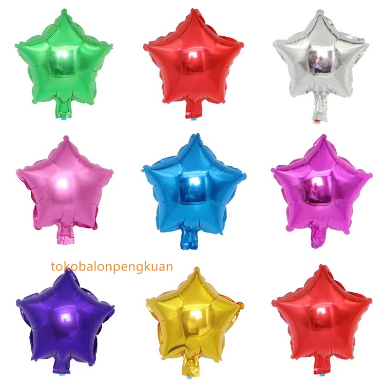 Balon Bintang Medium 10 inch Satuan balon  balon huruf balon ulang tahun dekorasi ulang tahun