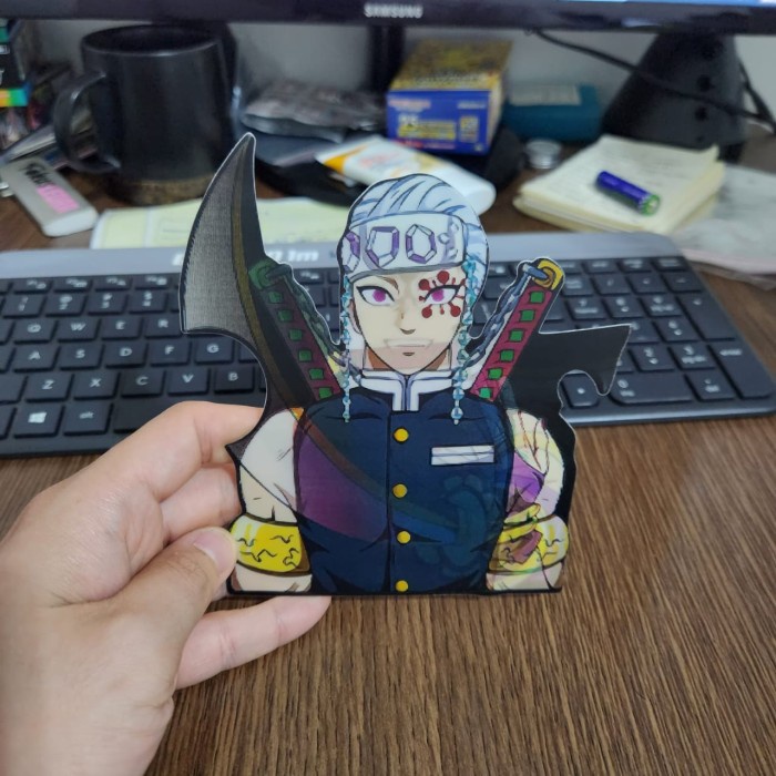 

STIKER 3D MOTION LENTICULAR ANIME - D0017 - Demon Slayer - Uzui