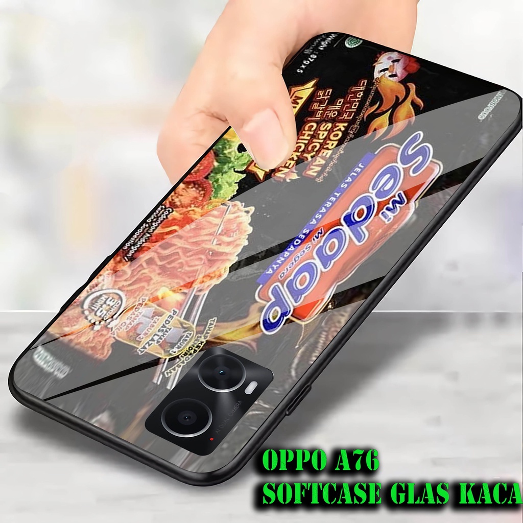 Softcase Glass Kaca OPPO A76 - Case Hp Pelindung Handphone OPPO A76 [ A73].