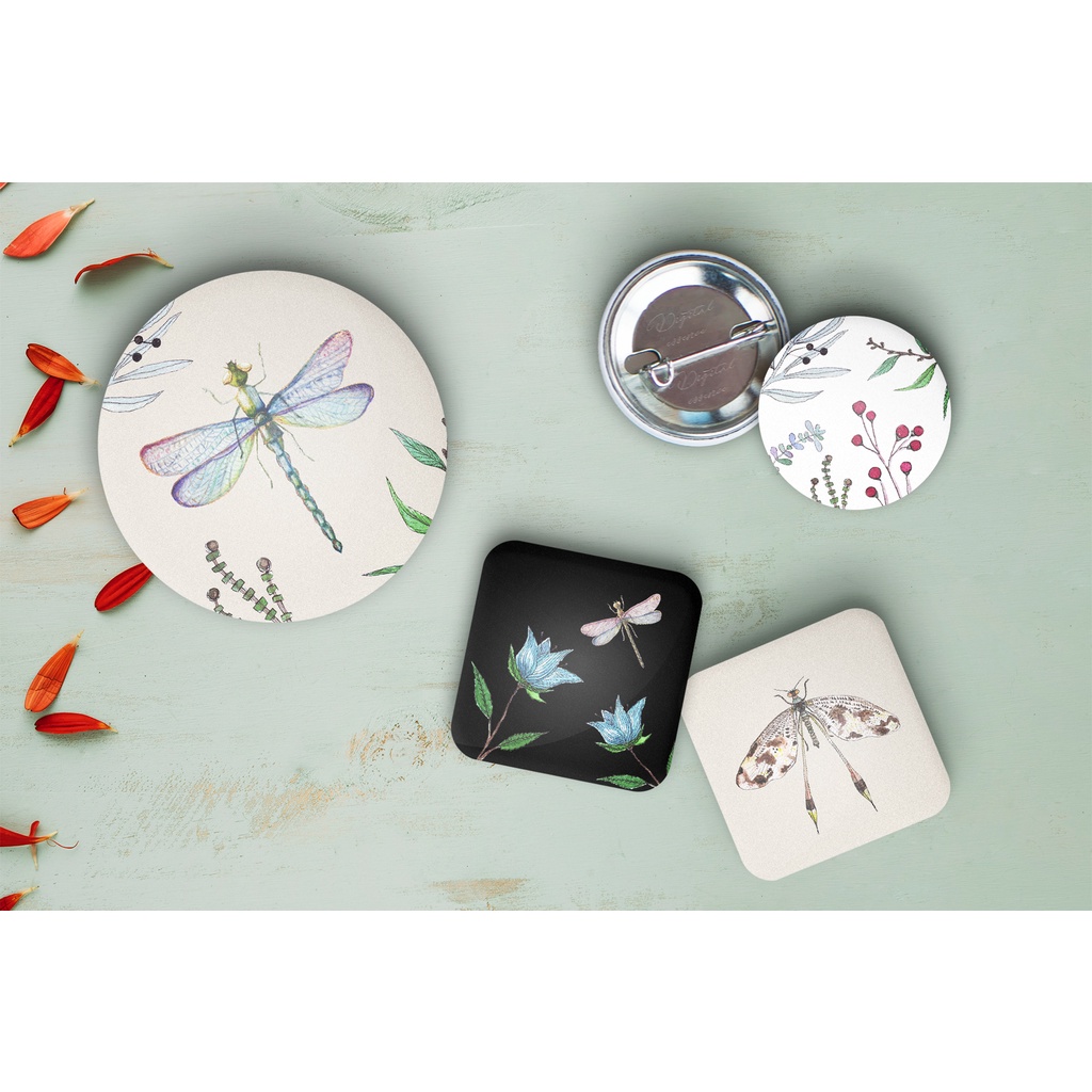 Watercolor Dragonflies Set