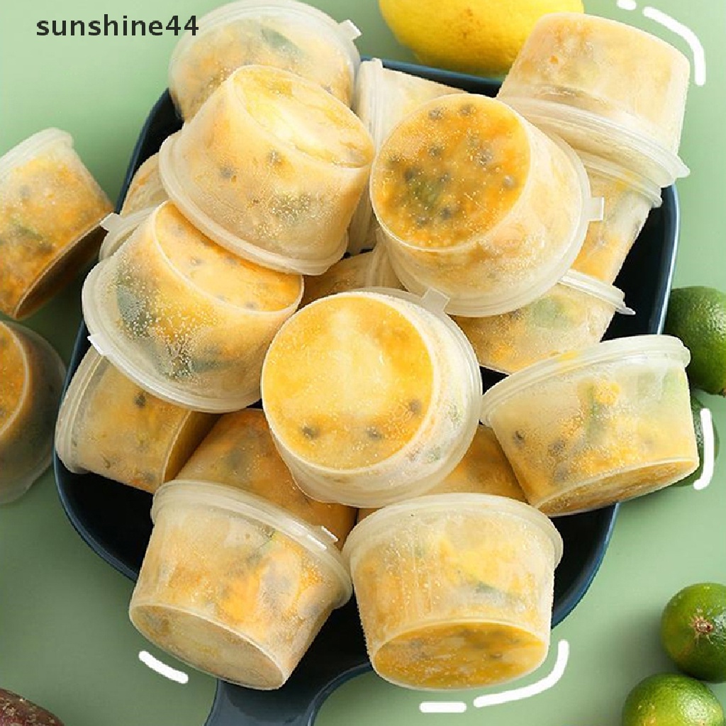 Sunshine 10PCS / Set Kontainer Plastik Transparan Sekali Pakai Untuk Saus / Bumbu Dapur