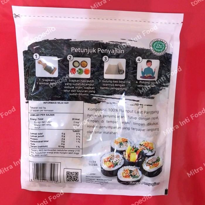 

Nori Sushi Nori Rumput Laut 50 Lembar