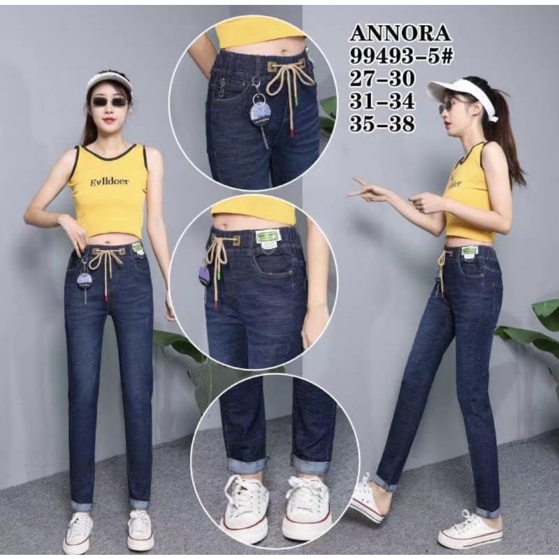ANNORA JEANS PINGGANG KARET / JEANS ANNORA