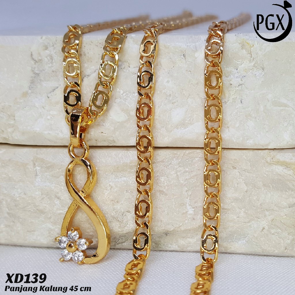 PGX Kalung Wanita Xuping Aksesoris Fashion Perhiasan Lapis Emas Premium - XD139