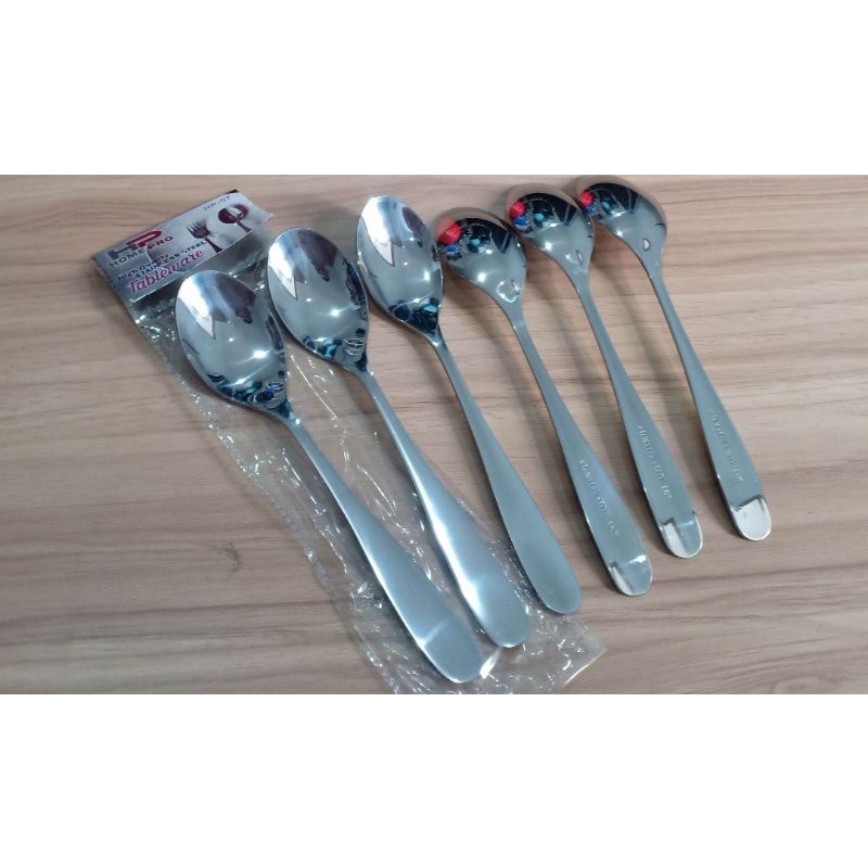 6 pcs HOME PRO HP 07 SENDOK MAKAN STAINLESS STEEL SUPER TEBAL (panjang 20cm) SUPER TEBAL QUALITY PRE