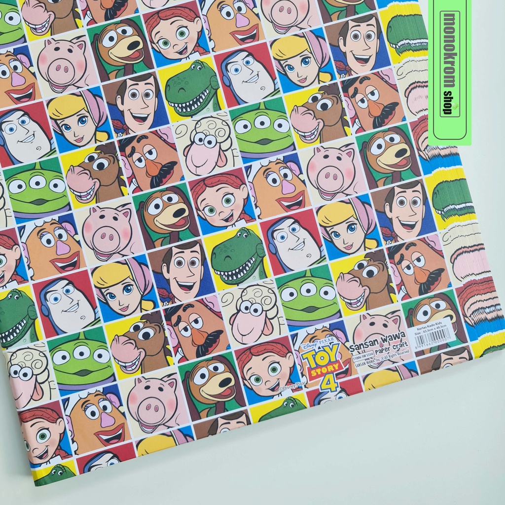 Kertas Kado Sansan Wawa Kids Motif Toy Story Face - Wrapping Paper