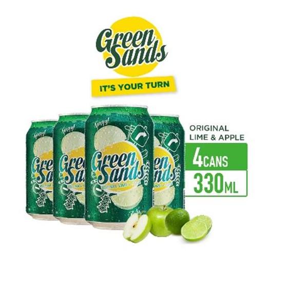 

✨10.10✨ COD Green Sands Original: Lime & Apple Can 330 ml 4 Pcs grosir