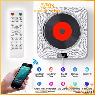 Wall-CD Portable Music Player Radio Bluetooth Suara Stereo Pemutar CD K POP Home Audio Remote Control  LED Screen