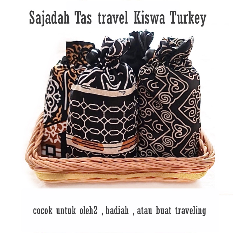 Sajadah Tas travel Kiswah Turkey /Souvenir Sajadah /Oleh Oleh Haji