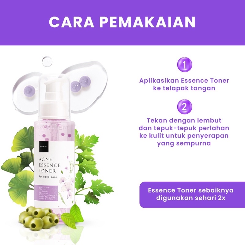 SCARLETT WHITENING TONER ESSENCE ACNE / TONER SCARLET WHITENING JERAWAT