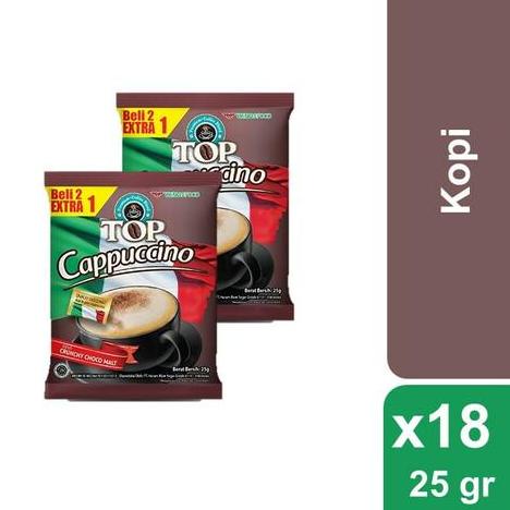 

ボ TOP Coffee Capuccino Bubuk 18 x 25 gr READY 2198 ♘