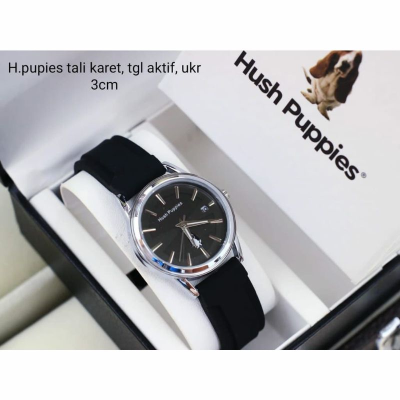 Jam Tangan Hush Puppies Kasual Rubber Wanita Terlaris Bisa COD