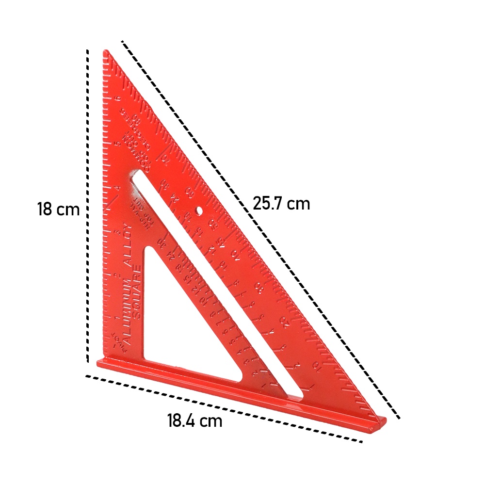 Penggaris Siku Mistar Triangle Ruler Aluminium - VK18